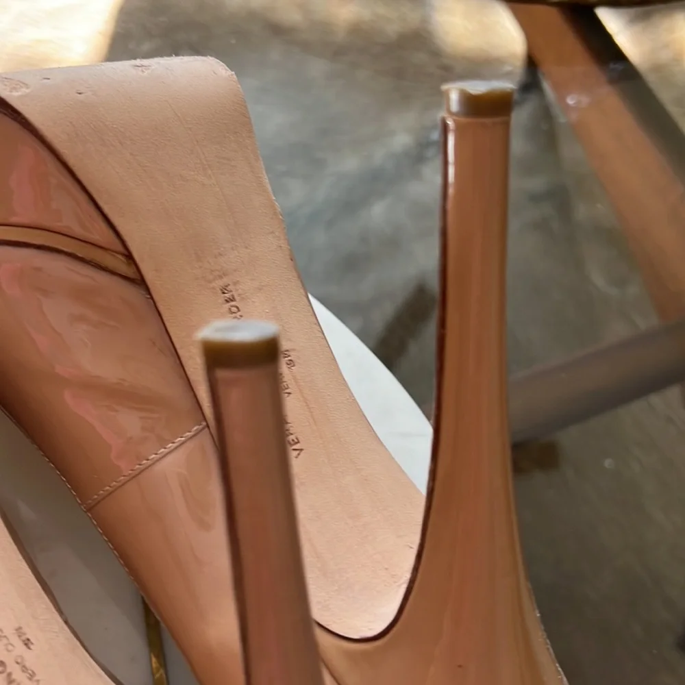 Vera Wang Lavender patent leather platforms